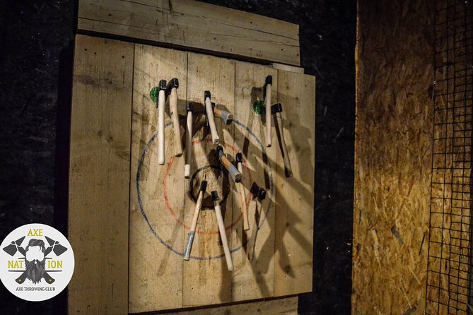 Axe Throwing Krakow in Axe Nation - best club in Poland - Where you meet and how to time your session in Krakow