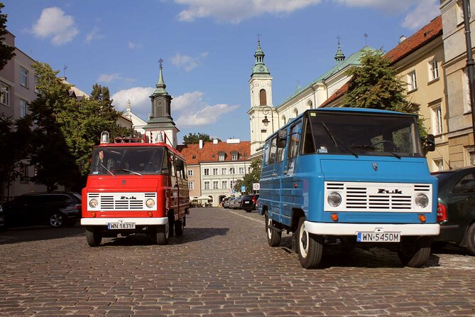 Best of Warsaw - private tour by retro minibus with hotel pickup - Royal Castle, Barbican walls, and the WWII rebuild layer