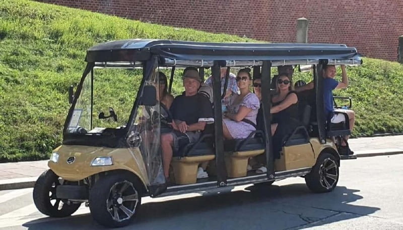 City Tour Cracow golf car plus Cruise on the Vistula River. - University Courtyards, Church Stops, and the Planty Park Break