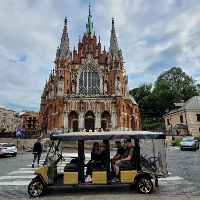 Cracow sightseeing tour by electric golf cart - Oskar Schindler’s enamelware factory area and the film connection