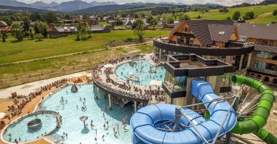 From Krakow: Chocholow Thermal Baths Ticket - Slides, Wild River, Water Games, and Massage Jets