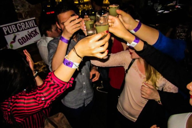 Gdansk: Pub Crawl with Free Drinks - Included Drinks: Welcome Shot, Beer or Cocktail, Then More Shots