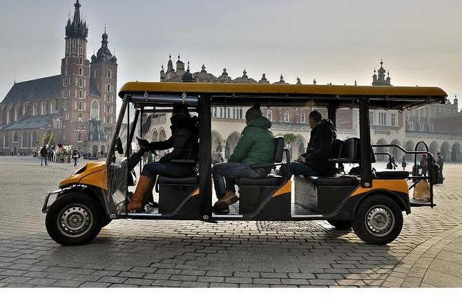 Krakow City Sightseeing by Electric Car - Town Hall Tower and St Mary’s Church, where sound is part of the deal