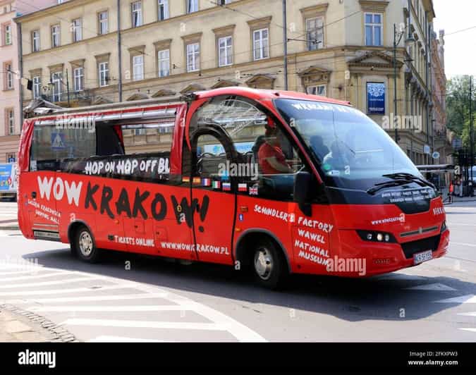 Krakow City SightSeeing hop on hop off bus and city game - Hop on Hop off Krakow, with audio that keeps your pace sane