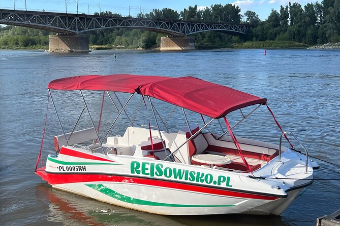 Private Cruise on Vistula in Warsaw for 9 with our Helmsman - Bridge views at speed: Świętokrzyski, Śląsko-Dąbrowski, and Poniatowski