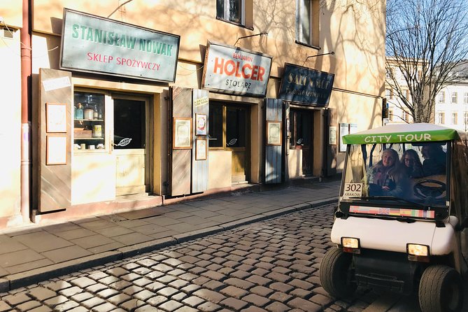 The best view of Krakow from Golf Cars - Kazimierz by Golf Cart: Wolnica Square, Footbridge, and Corpus Christi Church