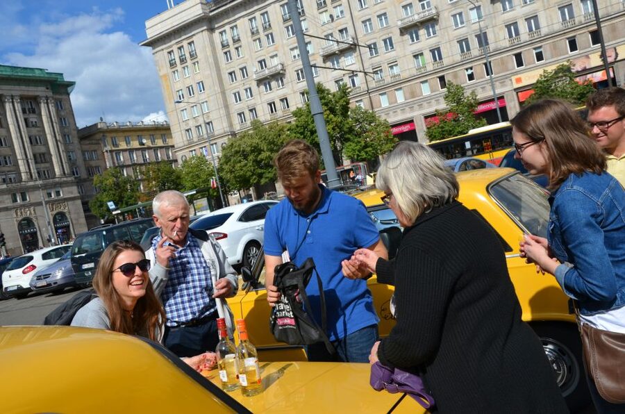Warsaw Communism Private Tour in a Retro Fiat - The former House of the Communist Party and what is used today